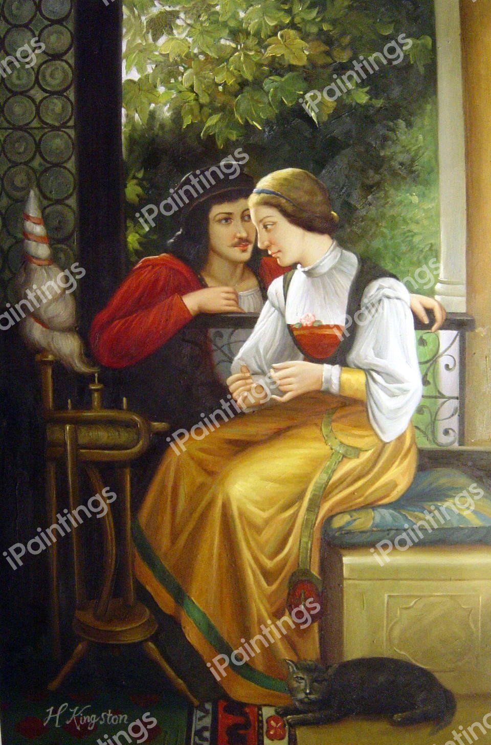 The Proposal. The painting by William-Adolphe Bouguereau