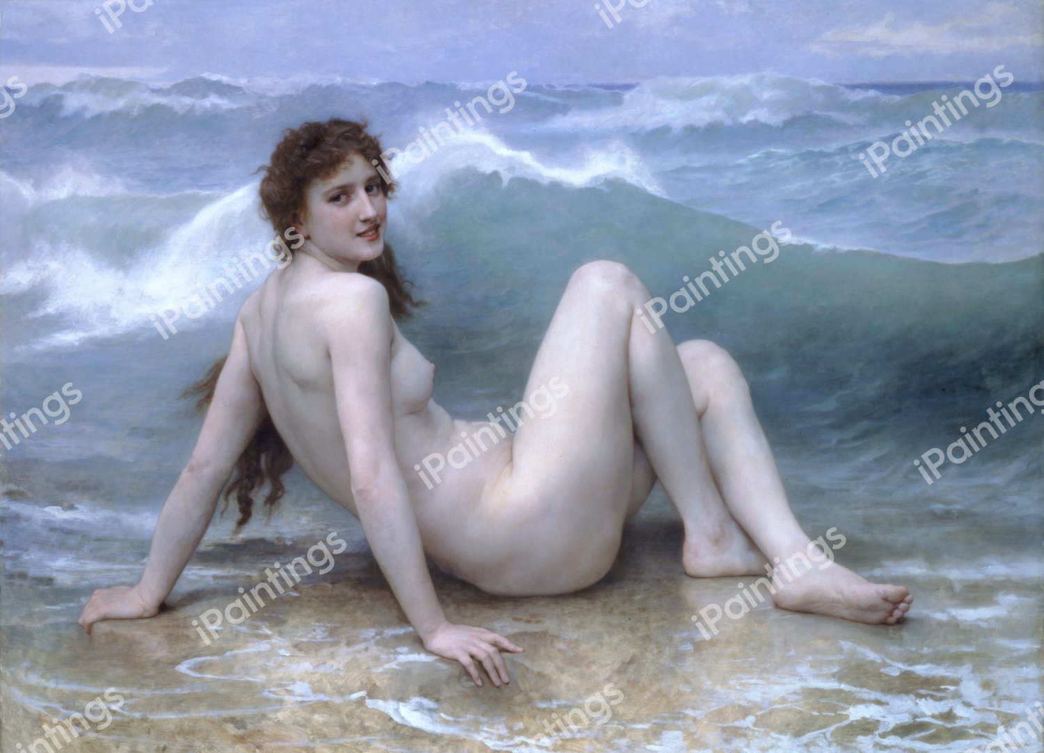 The Wave (La Vague) . The painting by William-Adolphe Bouguereau