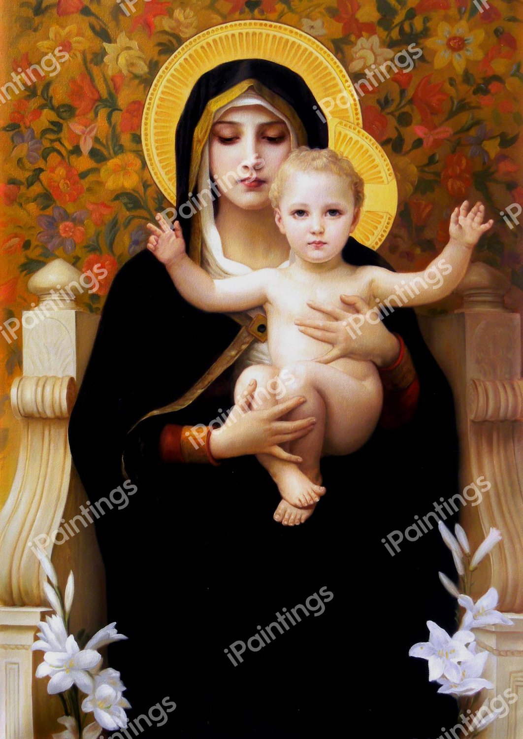 Virgin and Child. The painting by William-Adolphe Bouguereau