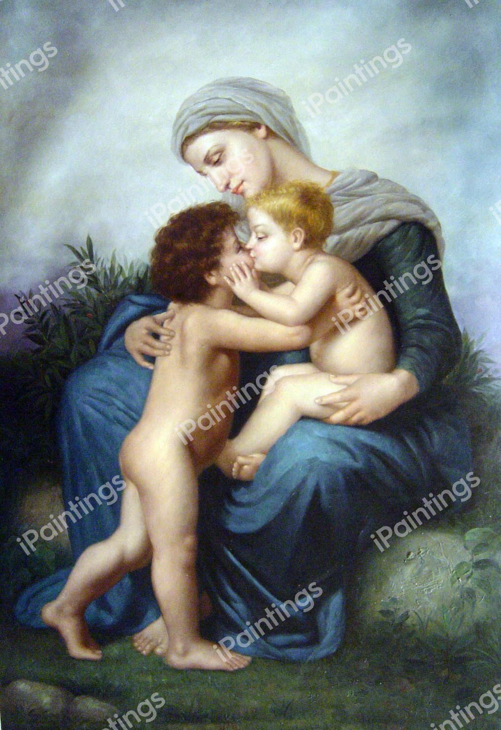 Virgin And Child With Young St. John. The painting by William-Adolphe Bouguereau