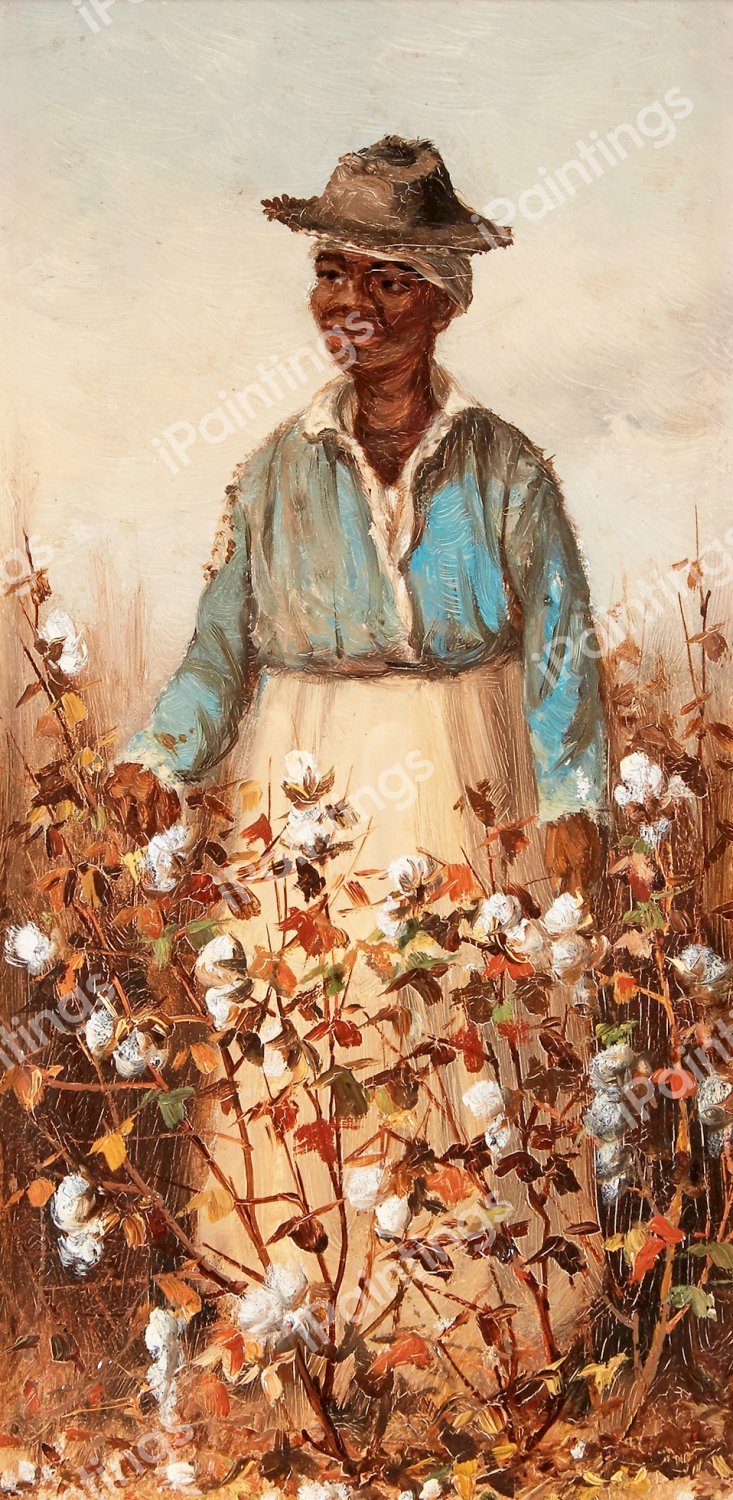 Cotton Pickers - Aunt Phema. The painting by William Aiken Walker