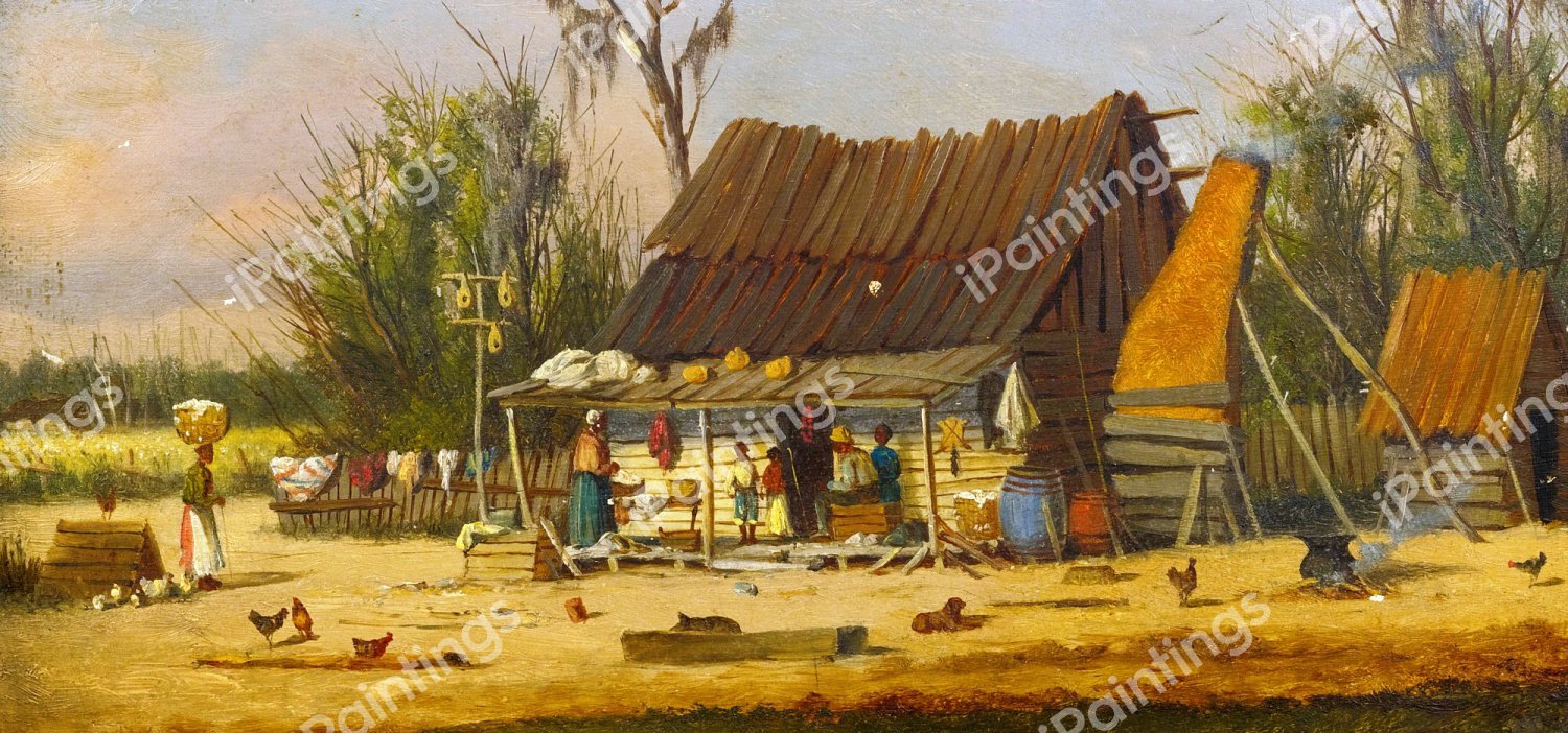 Daily Chores. The painting by William Aiken Walker