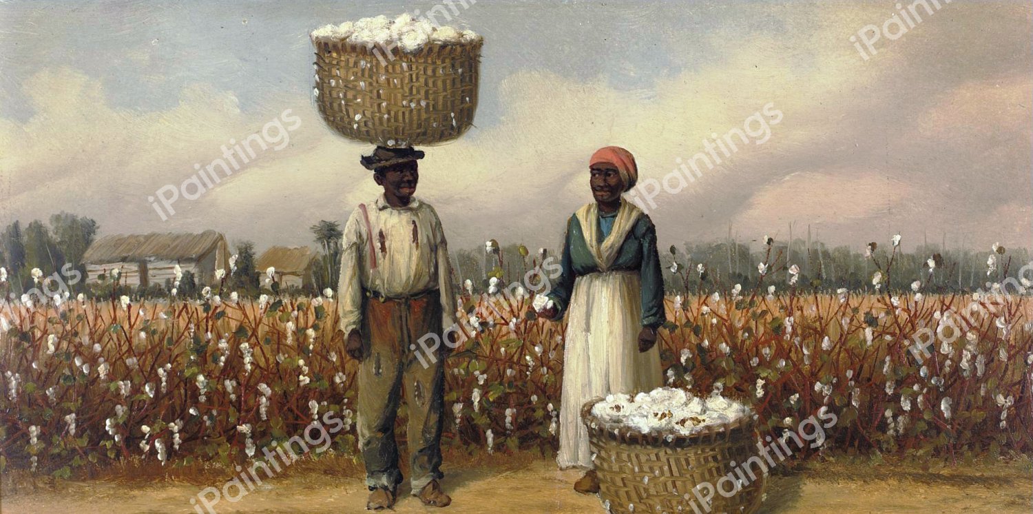 Double Portrait of Cotton Pickers. The painting by William Aiken Walker