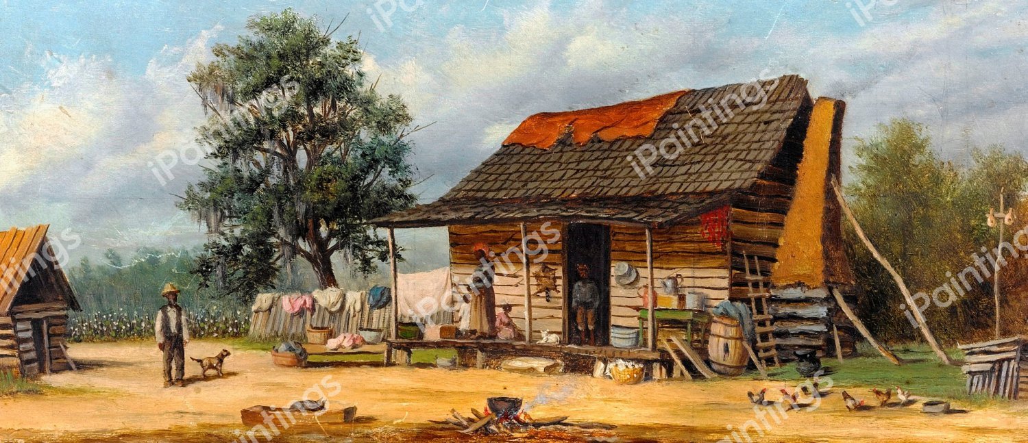 Morning Chores. The painting by William Aiken Walker
