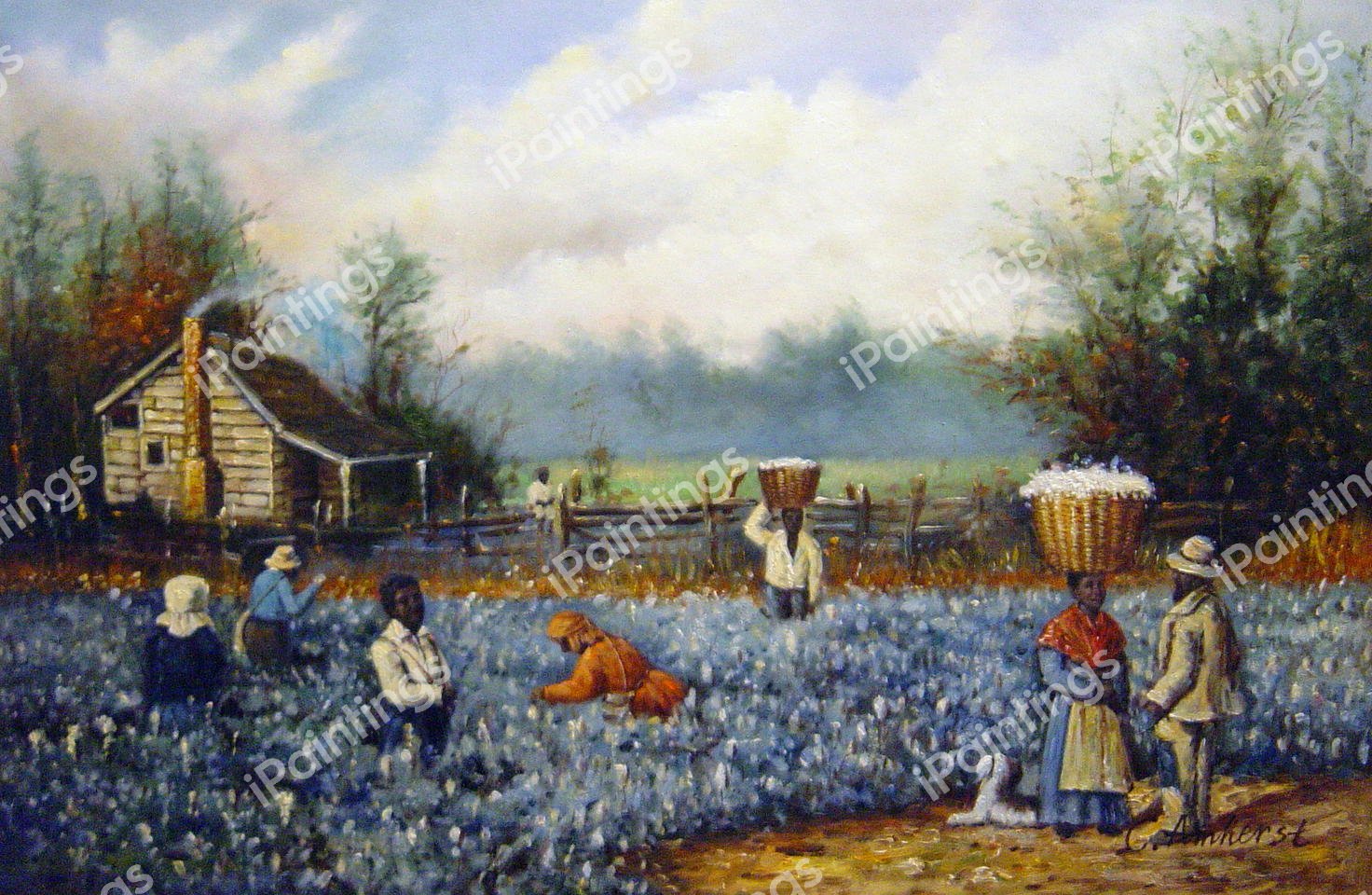 Share Croppers In The Deep South. The painting by William Aiken Walker