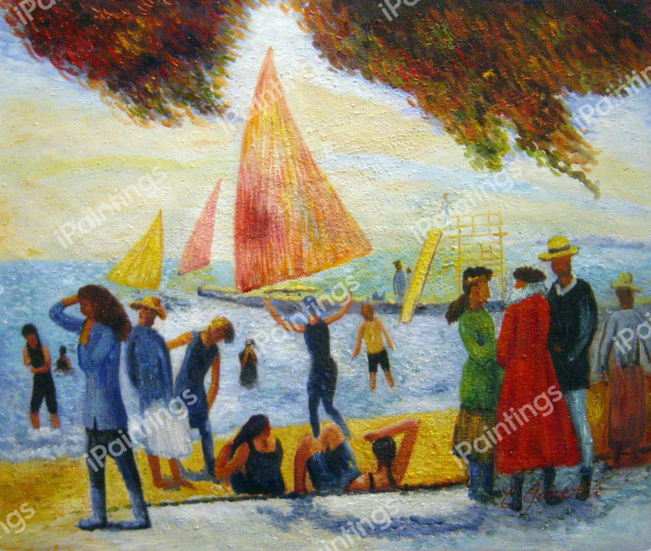 From Under Willows. The painting by William Glackens