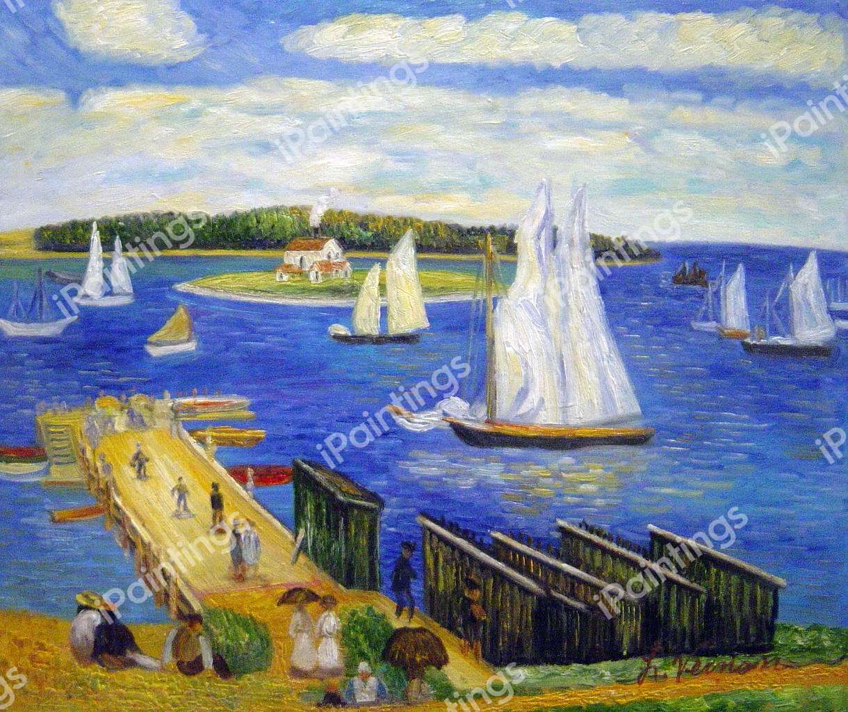 Mahone Bay. The painting by William Glackens