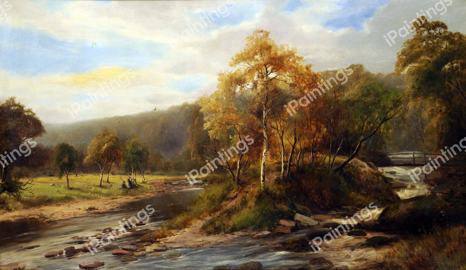 In the Llugwyn. The painting by William Henry Mander