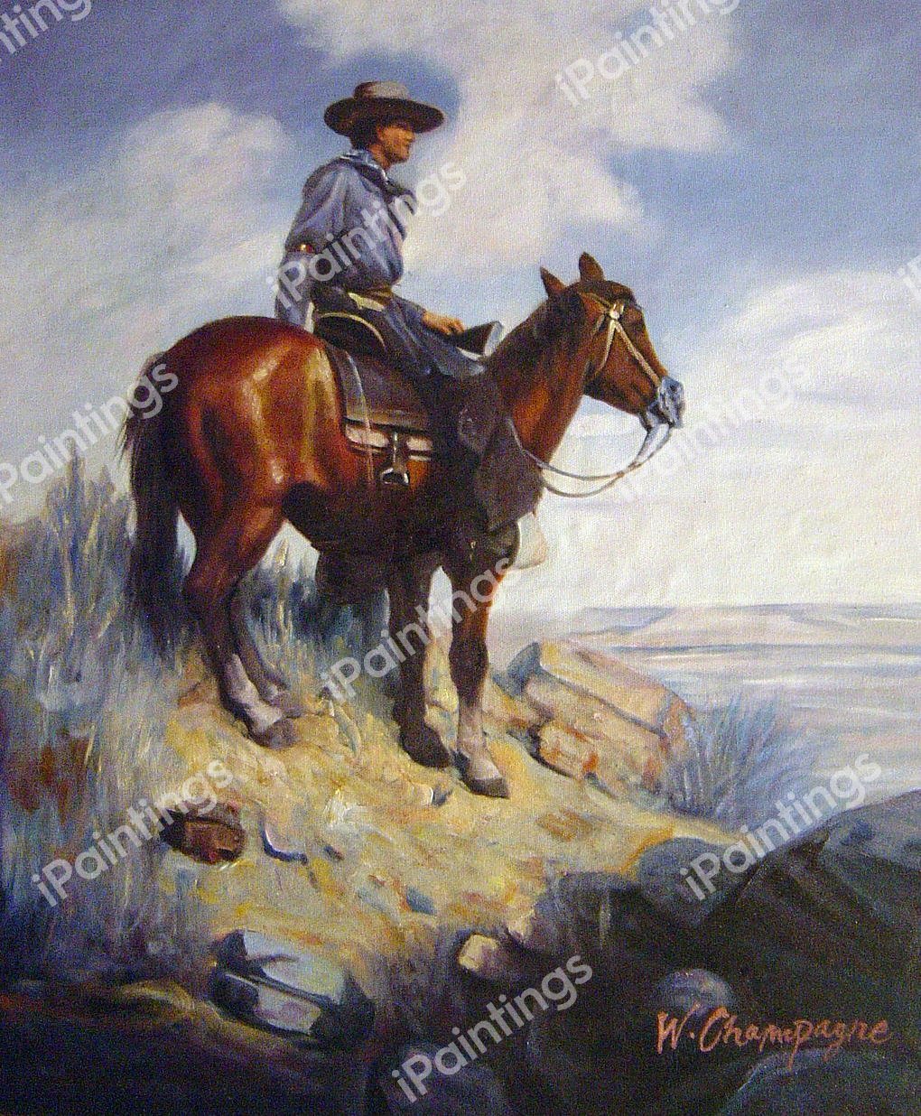 Sentinel Of The Plains. The painting by William Herbert Dunton