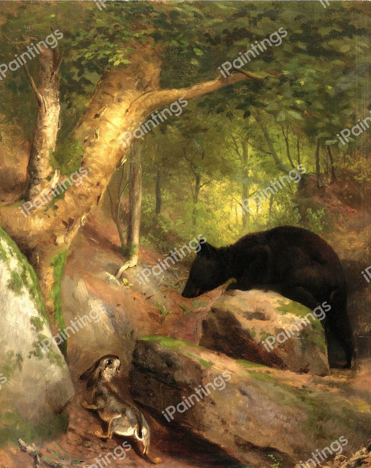 The Disputed Way. The painting by William Holbrook Beard