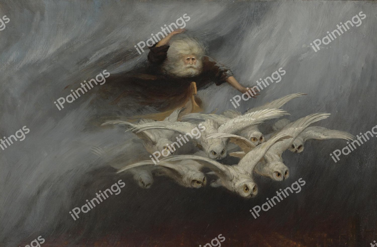 The Four Seasons, Winter. The painting by William Holbrook Beard