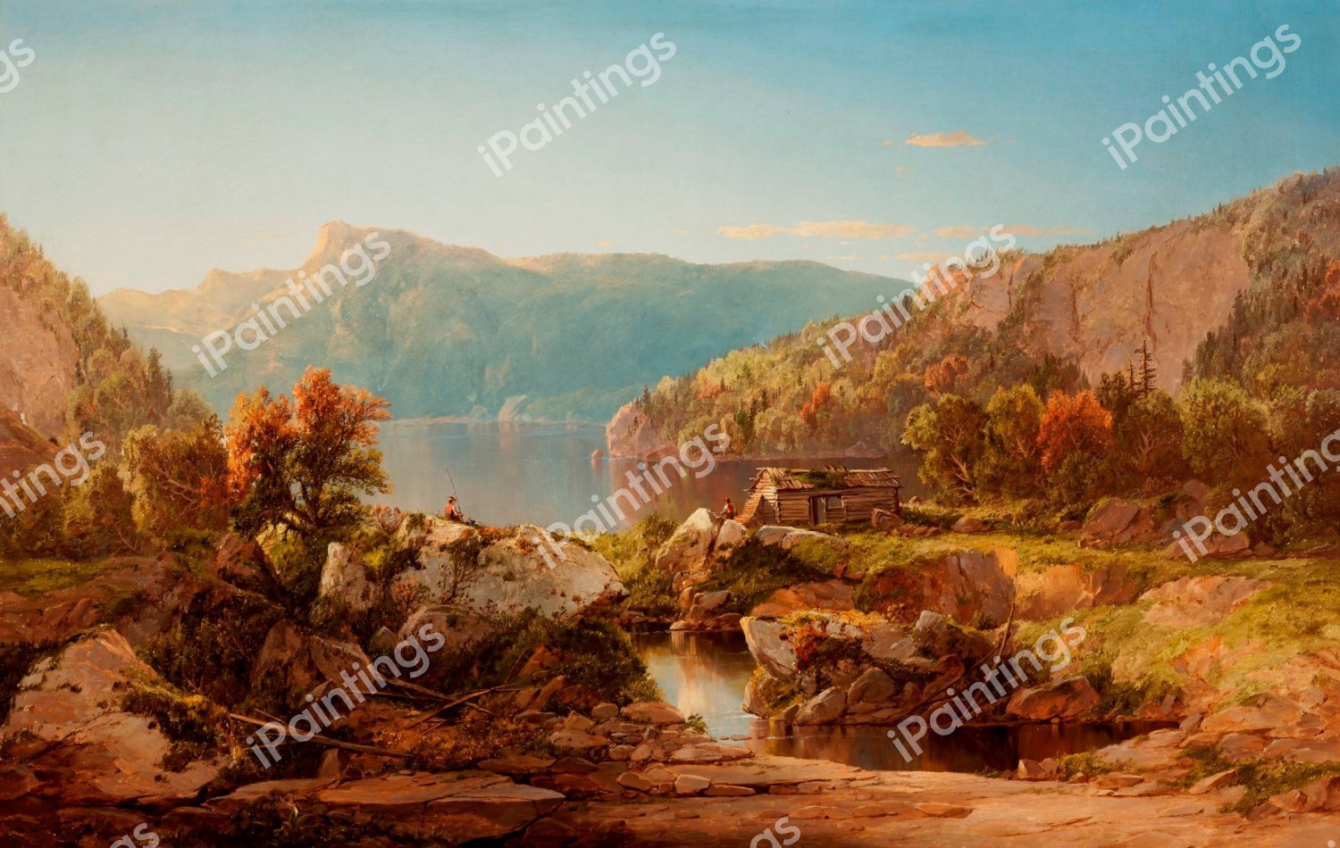 Autumn Morning on the Potomac. The painting by William Louis Sonntag Sr