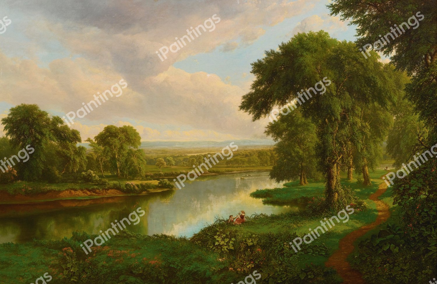 Hudson River. The painting by William Mason Brown