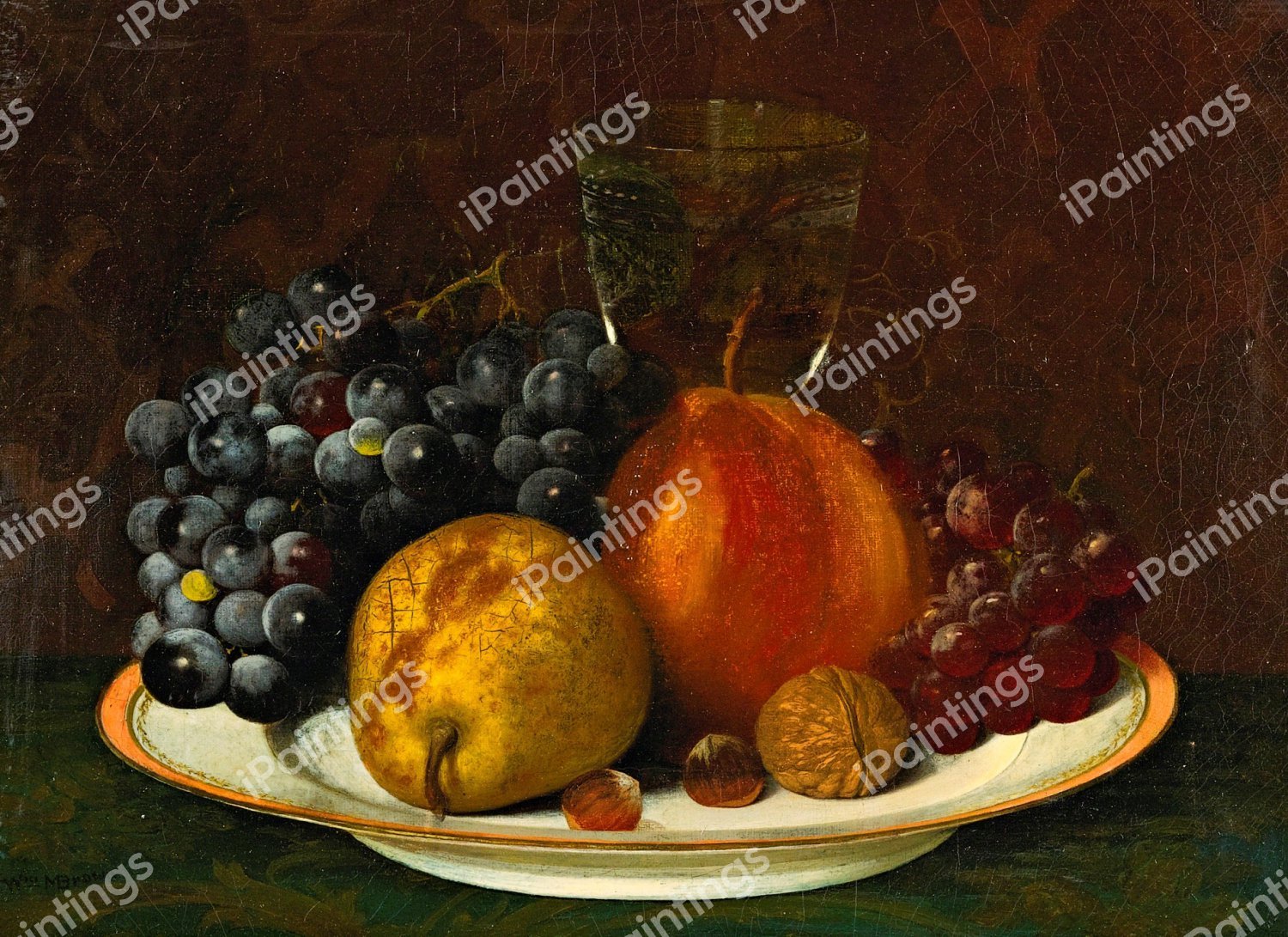 Still Life with Fruit . The painting by William Mason Brown