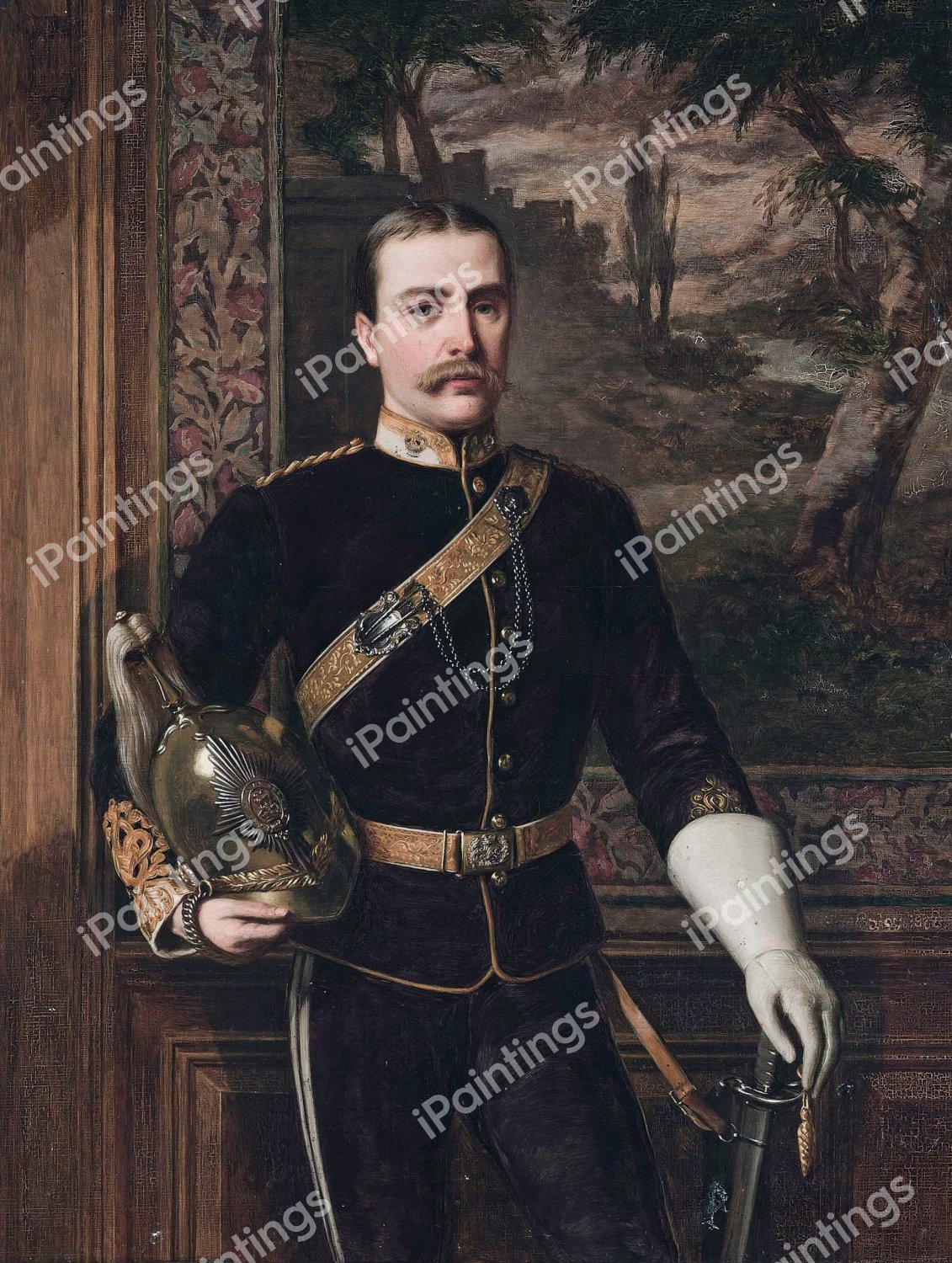 Portrait of Frederic Carne Rasch. The painting by William Maw Egley