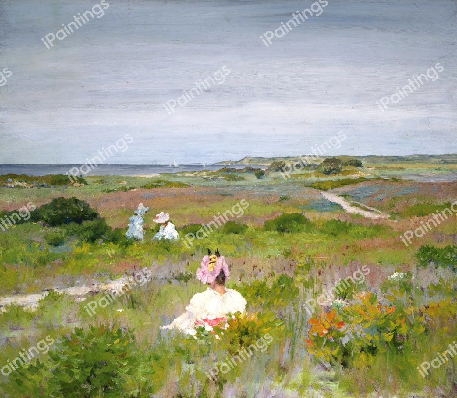 At Shinnecock, Long Island. The painting by William Merritt Chase