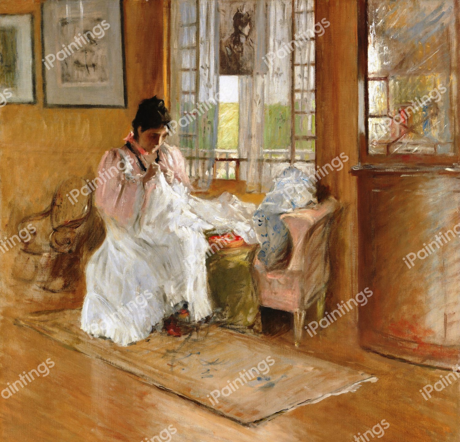 For the Little One. The painting by William Merritt Chase