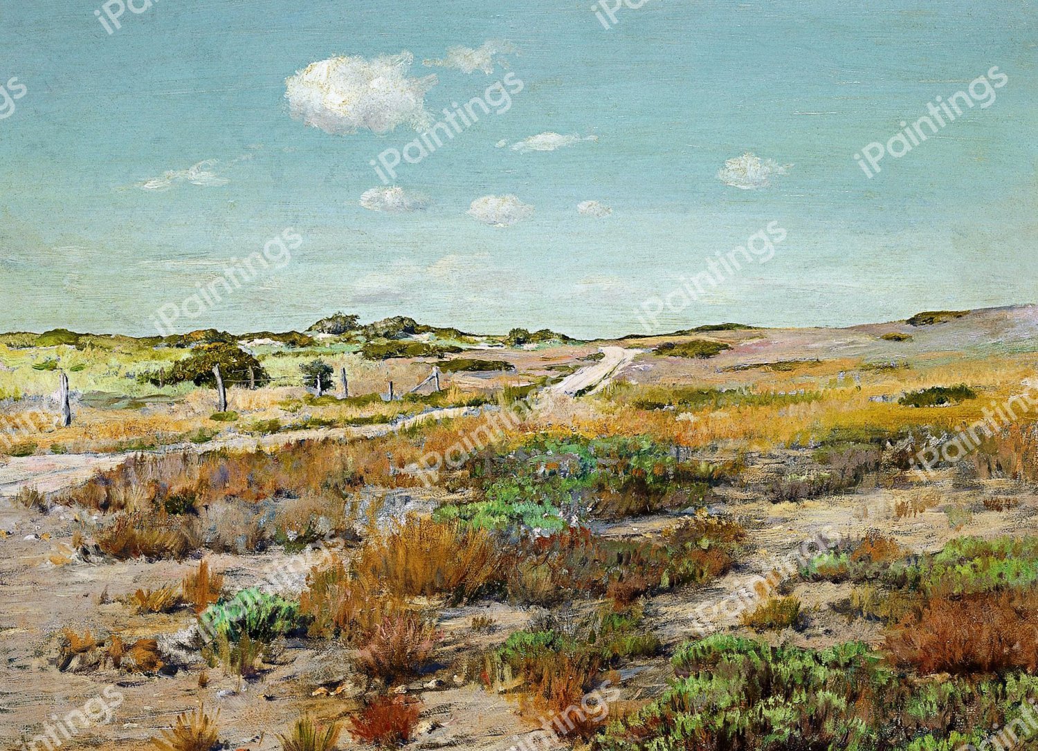 Shinnecock Hills. The painting by William Merritt Chase