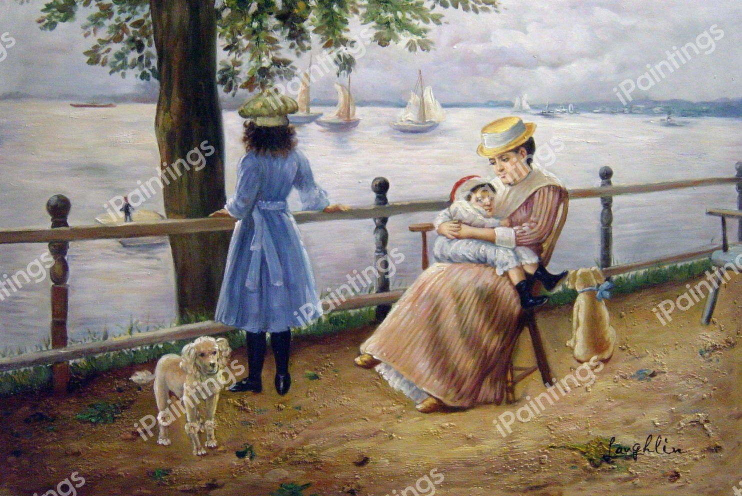 The Afternoon By The Sea. The painting by William Merritt Chase