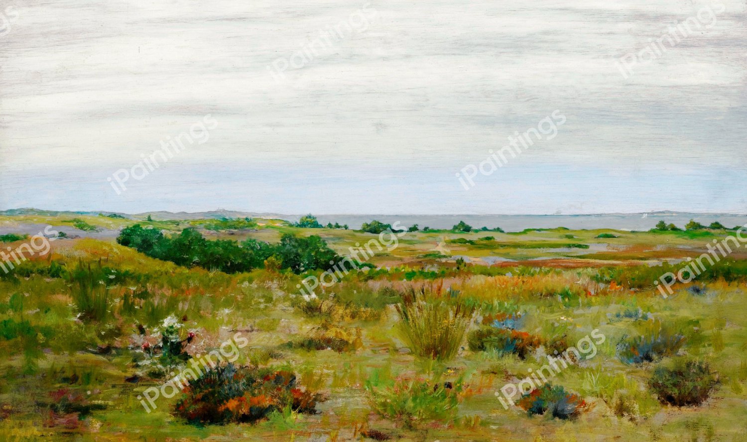 The Blown Thistle, Long Island. The painting by William Merritt Chase