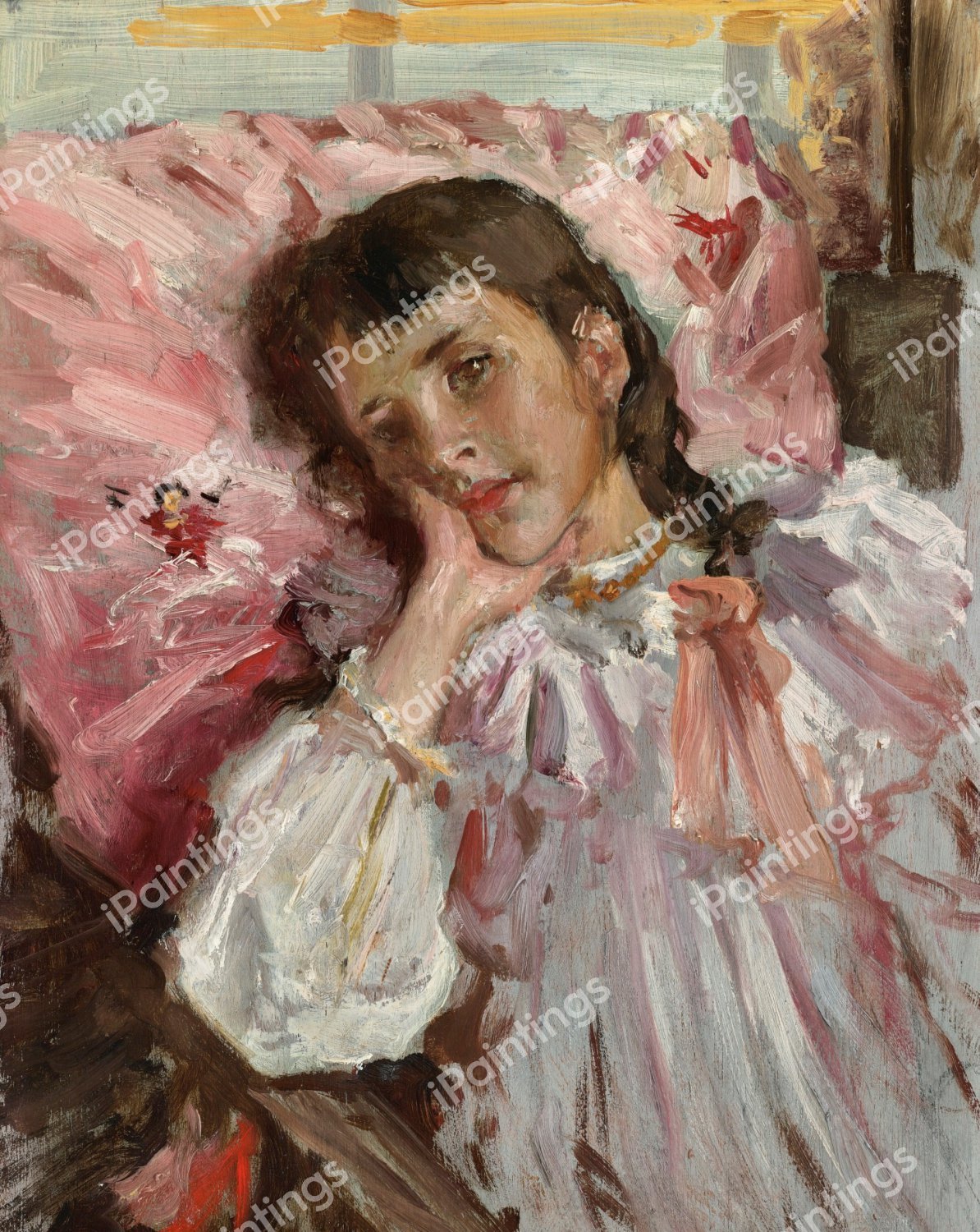 Tired. The painting by William Merritt Chase