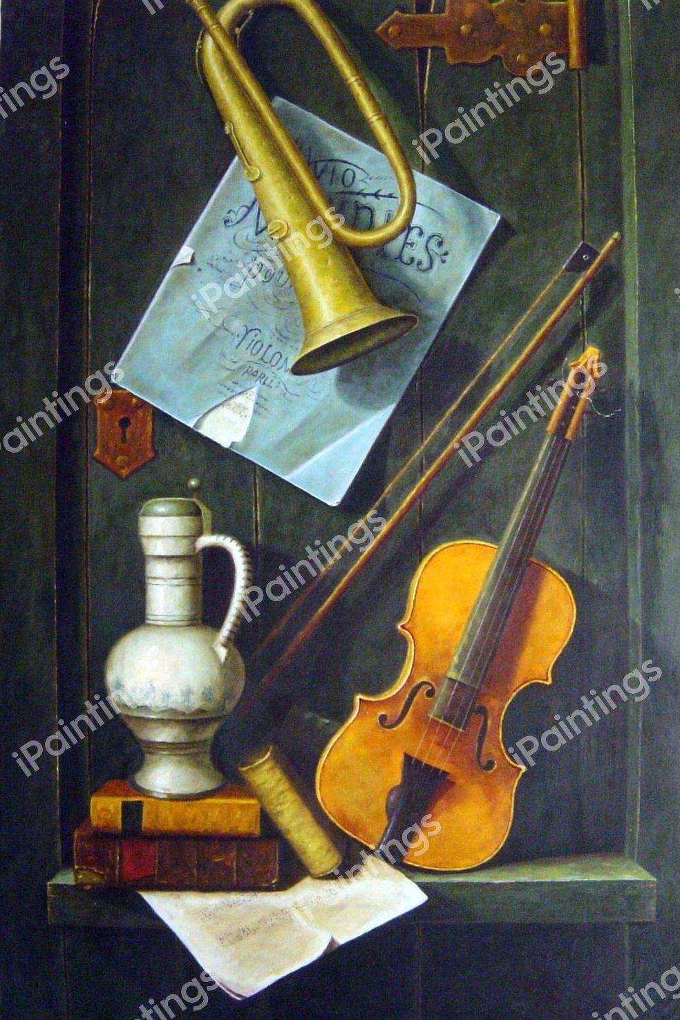 Old Models. The painting by William Michael Harnett