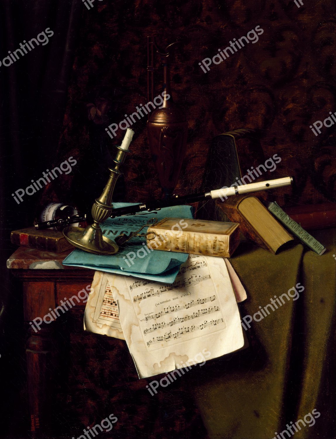 The Last Summer Rose. The painting by William Michael Harnett