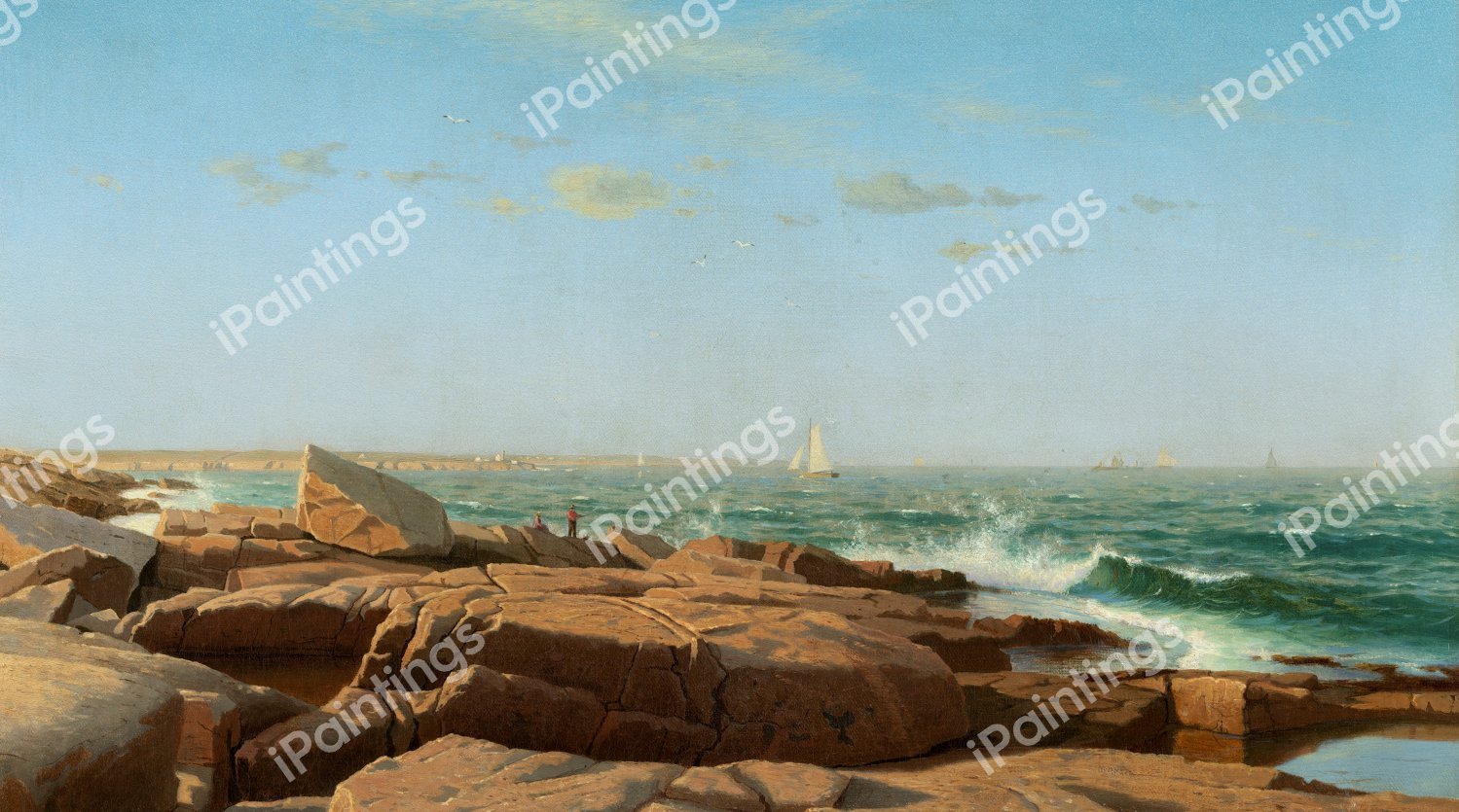 Narragansett Bay. The painting by William Stanley Haseltine