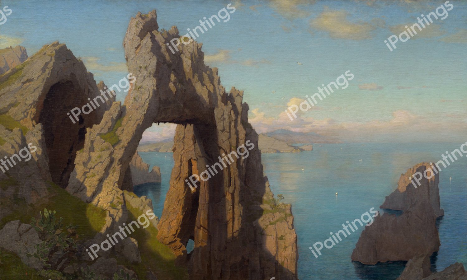 Natural Arch at Capri. The painting by William Stanley Haseltine