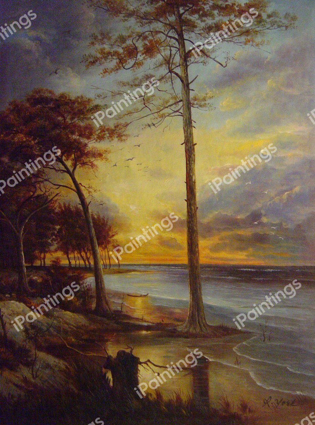 At Atlantic City. The painting by William Trost Richards