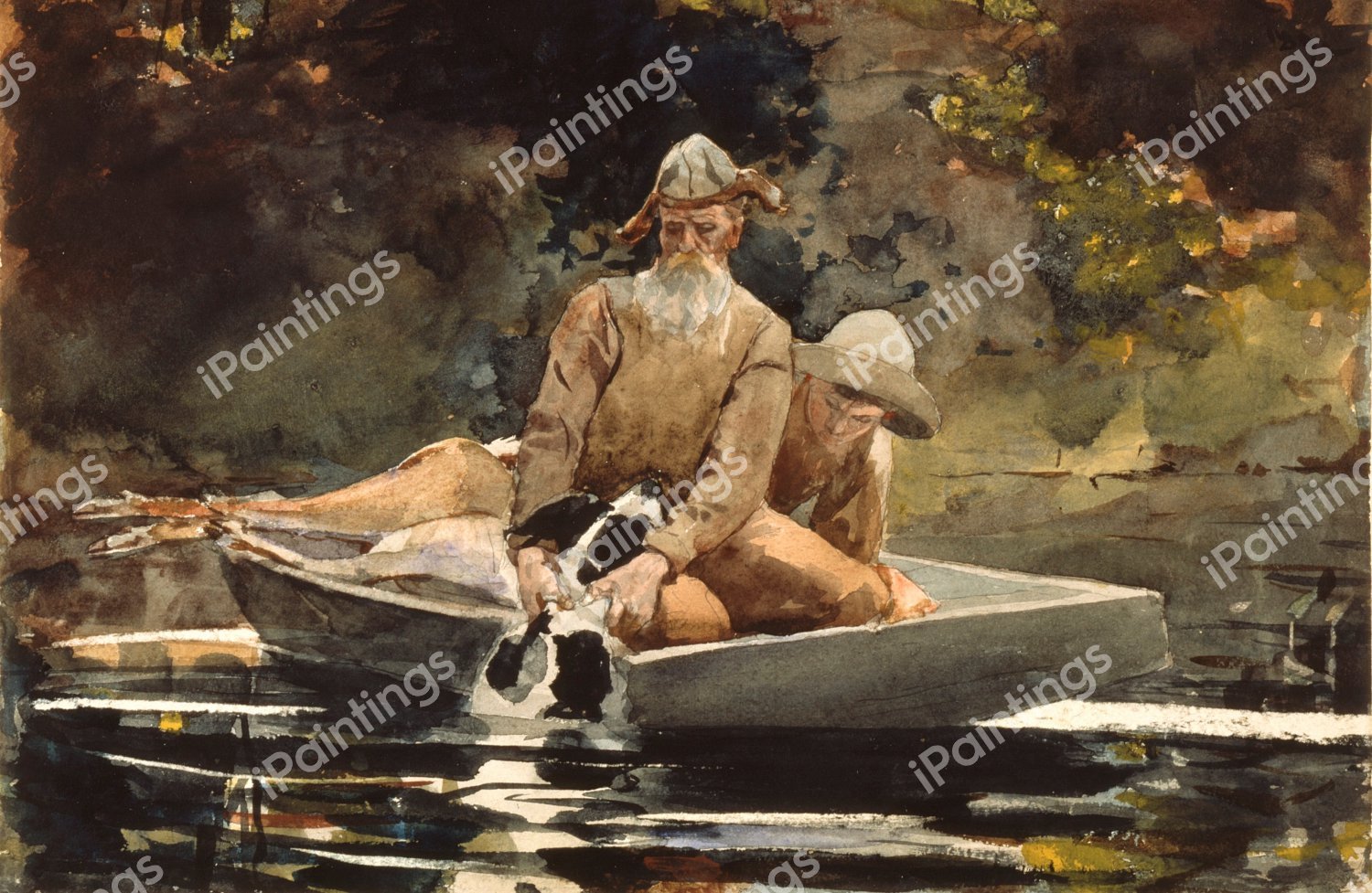 After the Hunt. The painting by Winslow Homer