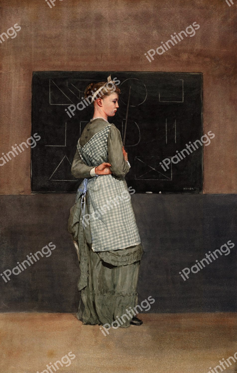 Blackboard. The painting by Winslow Homer