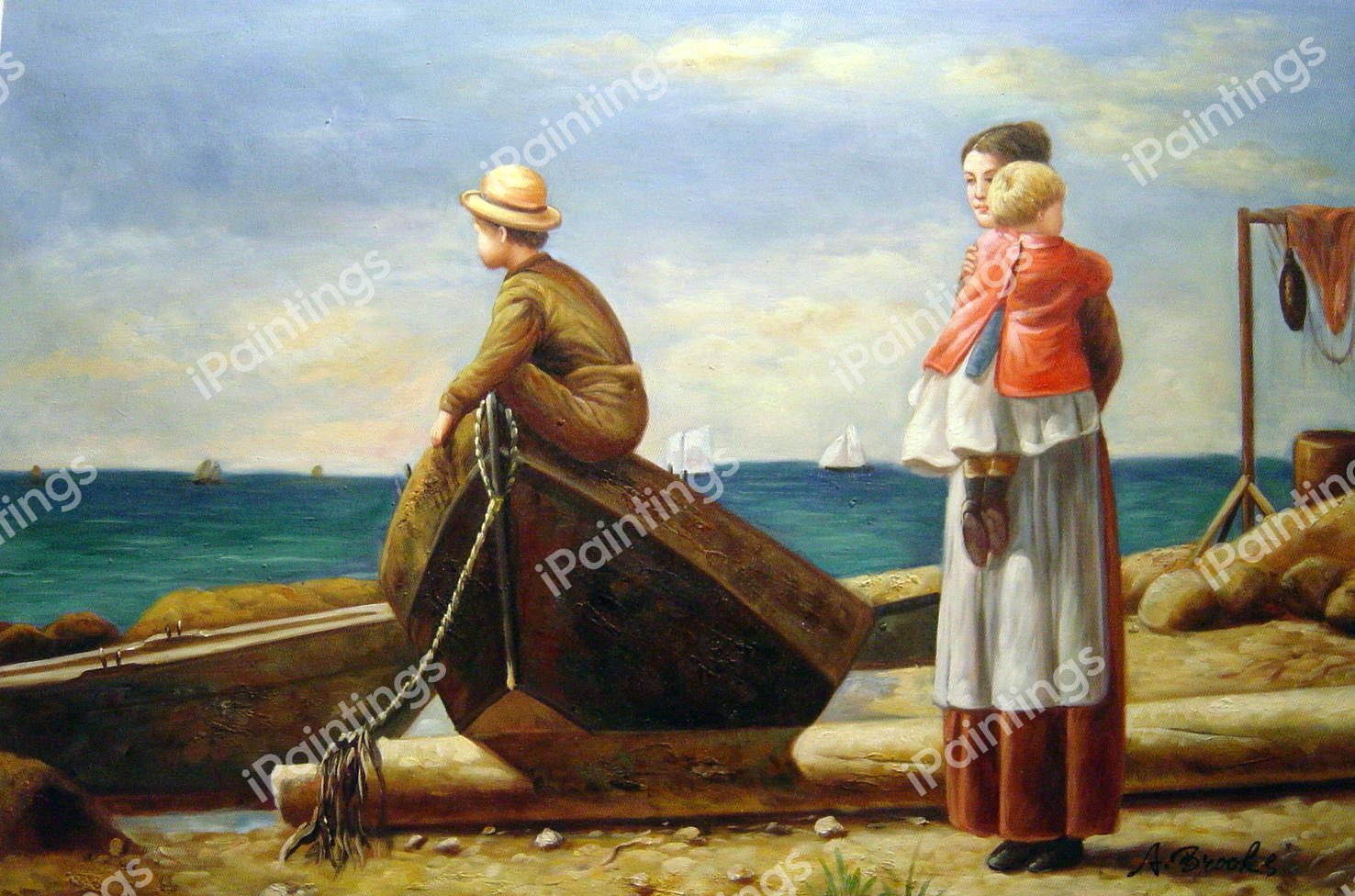 Dad's Coming!. The painting by Winslow Homer