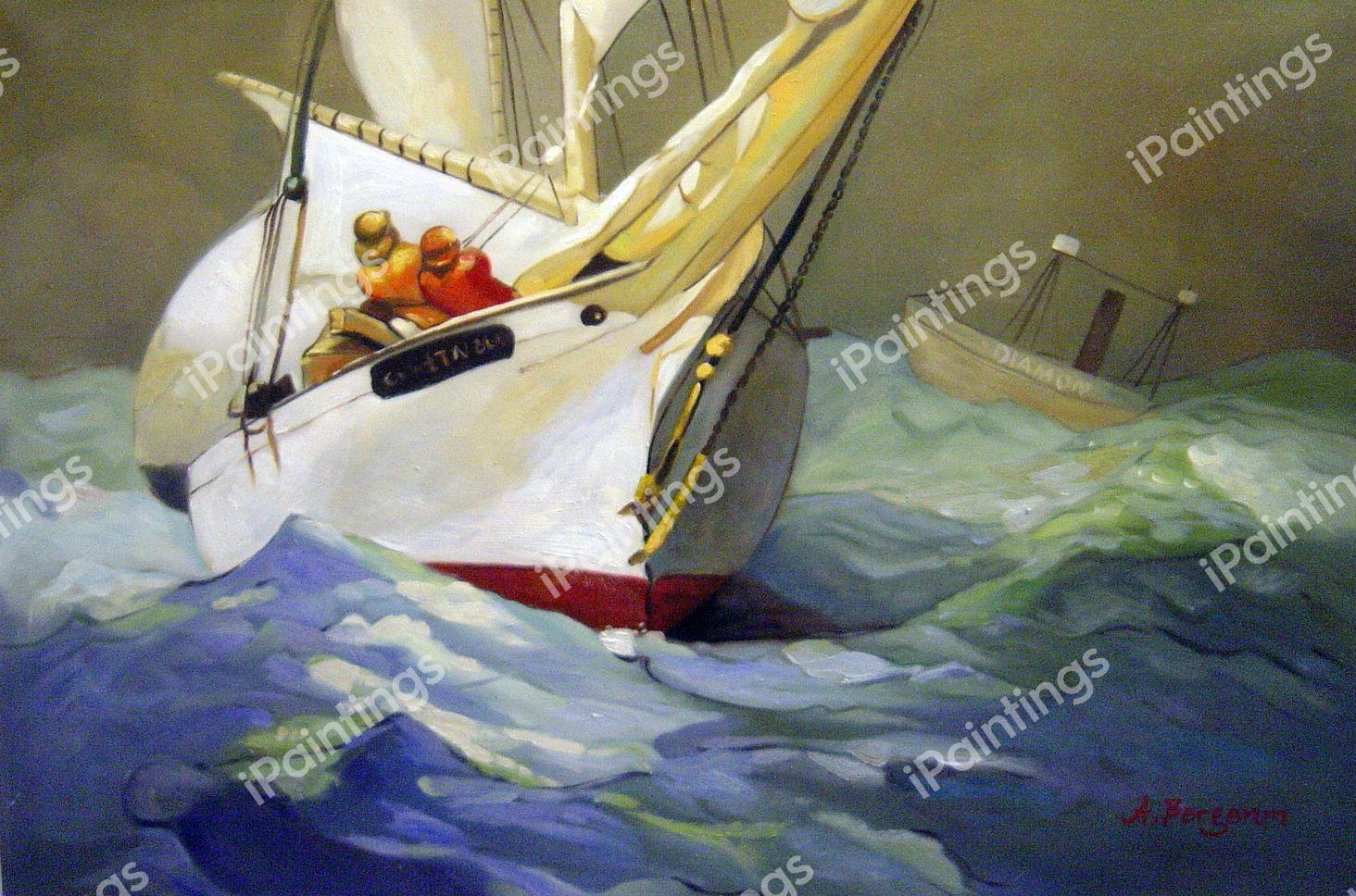 Diamond Shoal. The painting by Winslow Homer