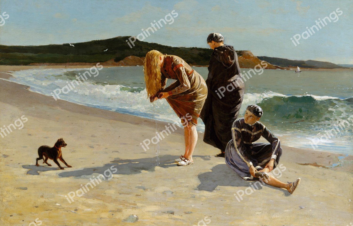 Eagle Head, Manchester, Massachusetts (High Tide). The painting by Winslow Homer