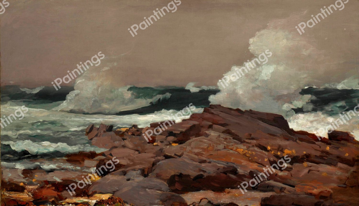 Eastern Point. The painting by Winslow Homer