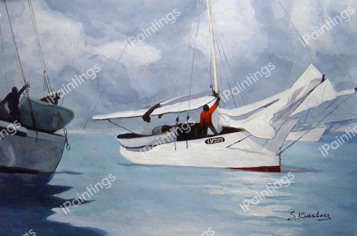 Fishing Boats, Key West. The painting by Winslow Homer