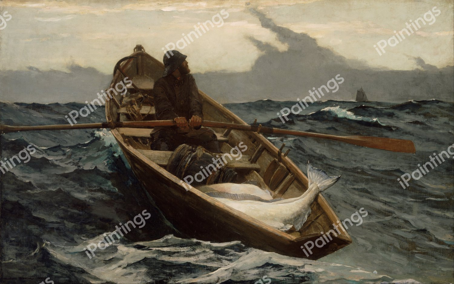 Fog Warning. The painting by Winslow Homer