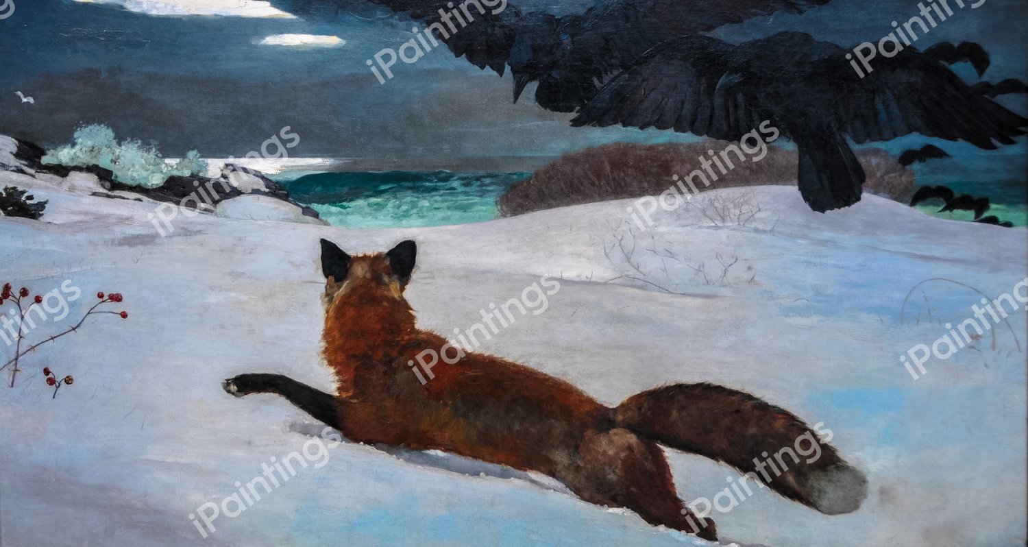 Fox Hunt. The painting by Winslow Homer