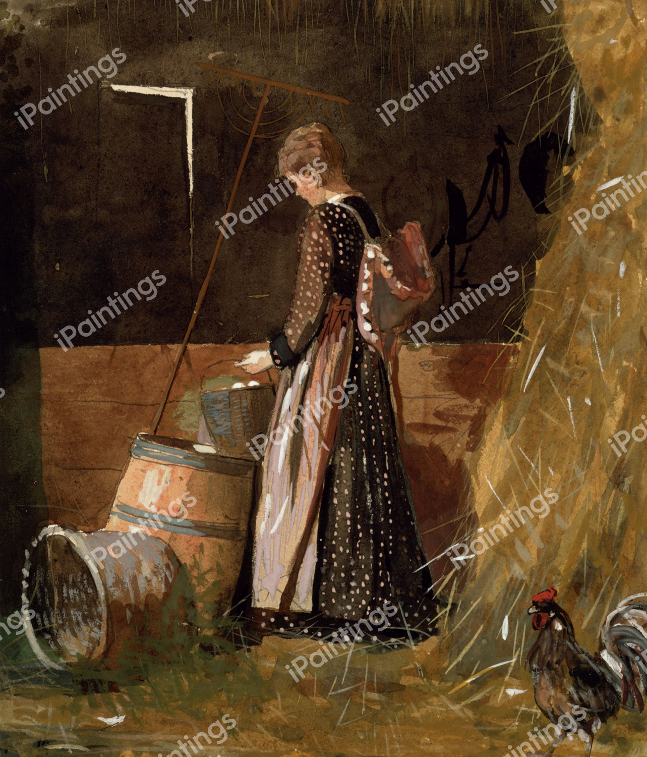 Fresh Eggs. The painting by Winslow Homer