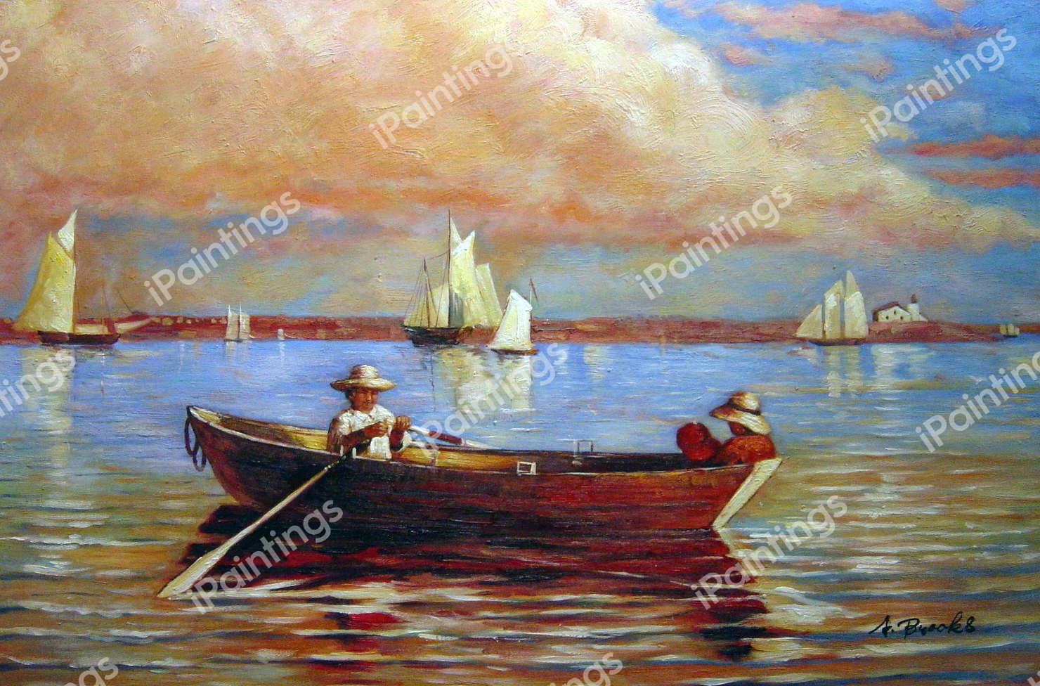 Gloucester Harbor. The painting by Winslow Homer