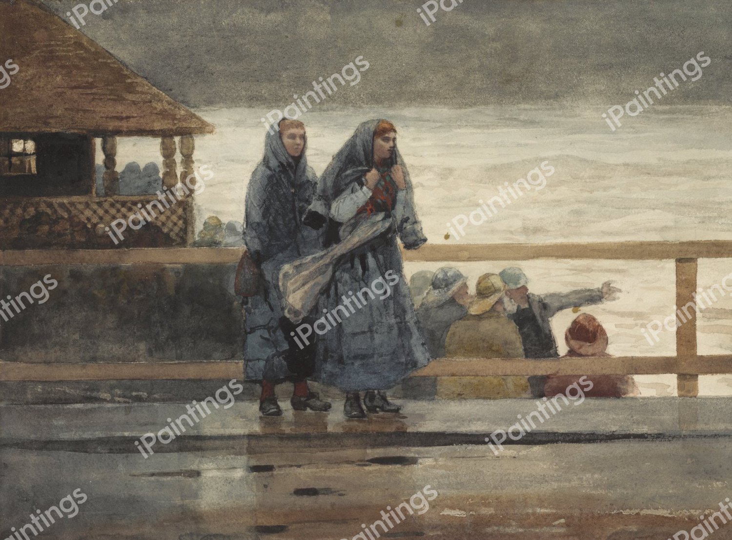 Perils of the Sea. The painting by Winslow Homer