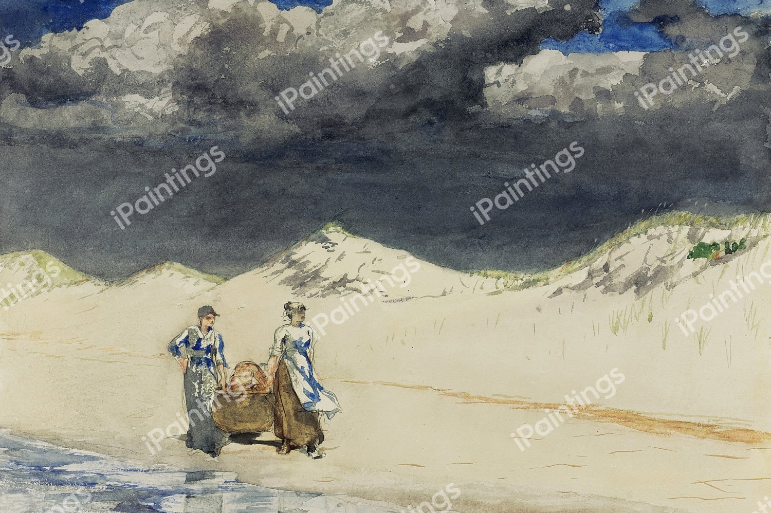 Sand and Sky. The painting by Winslow Homer