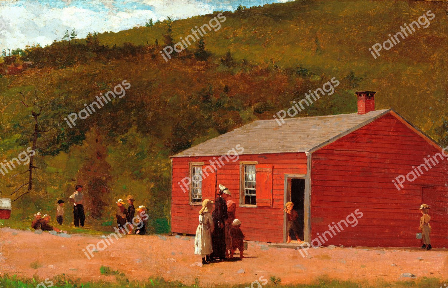 School Time. The painting by Winslow Homer