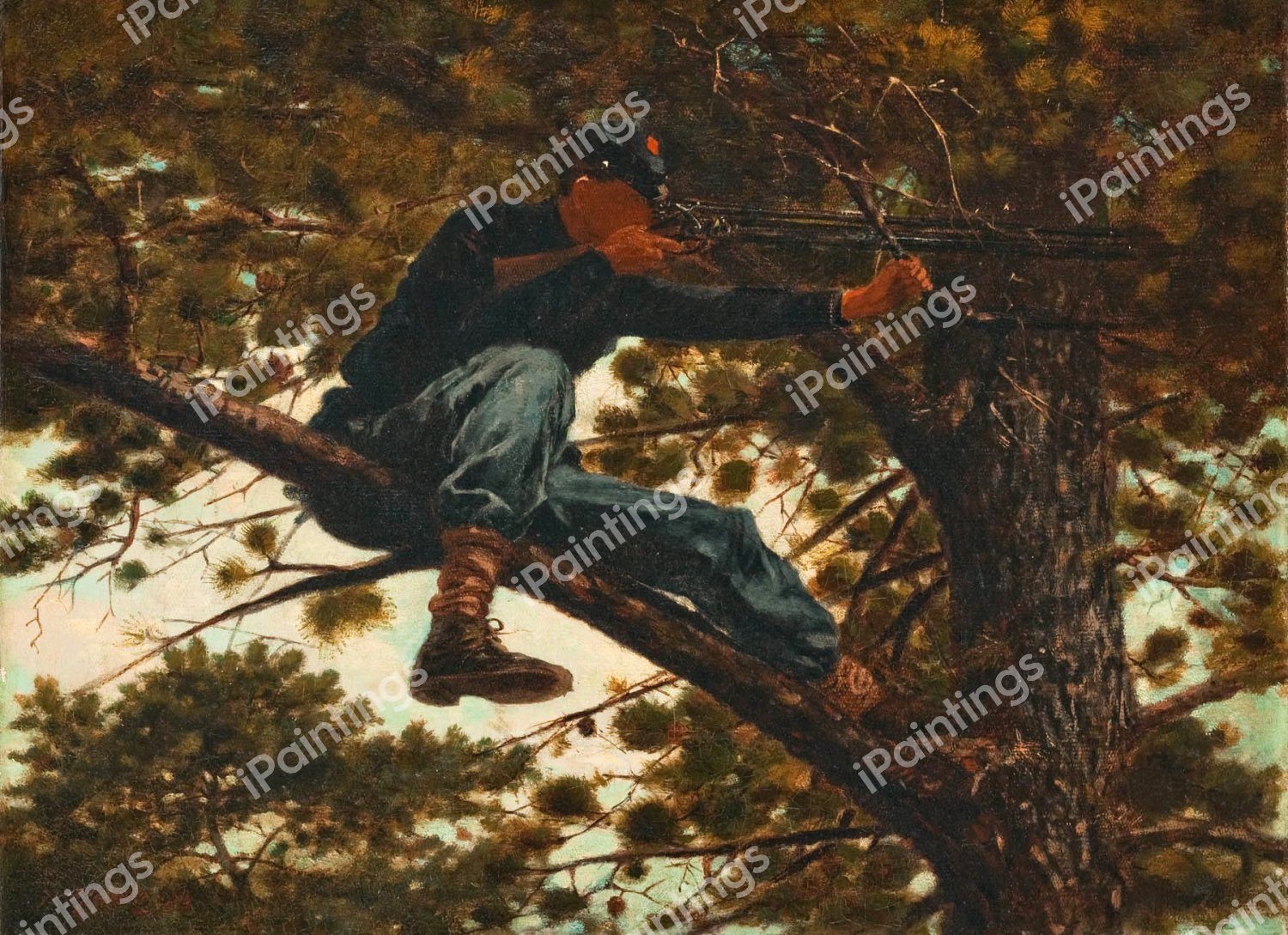 Sharpshooter. The painting by Winslow Homer