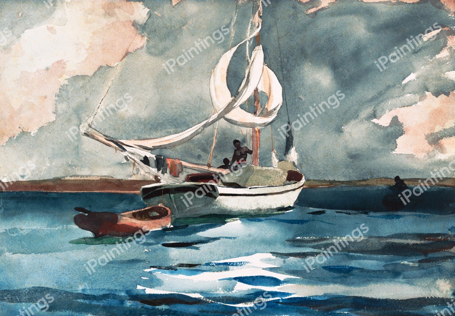Sloop, Nassau. The painting by Winslow Homer