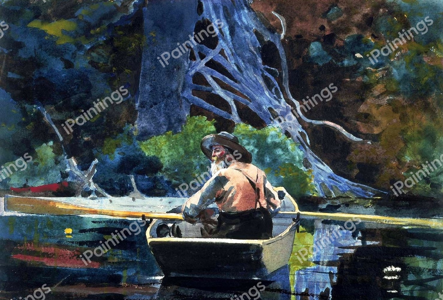 The Adirondack Guide. The painting by Winslow Homer