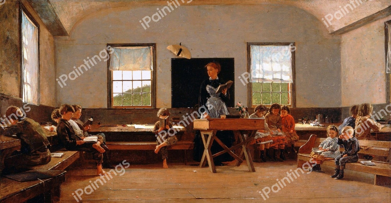 The Country School. The painting by Winslow Homer