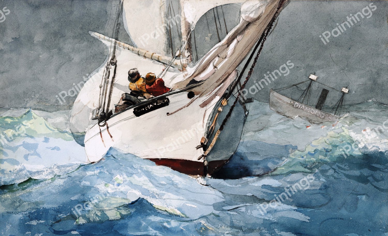 The Diamond Shoal. The painting by Winslow Homer