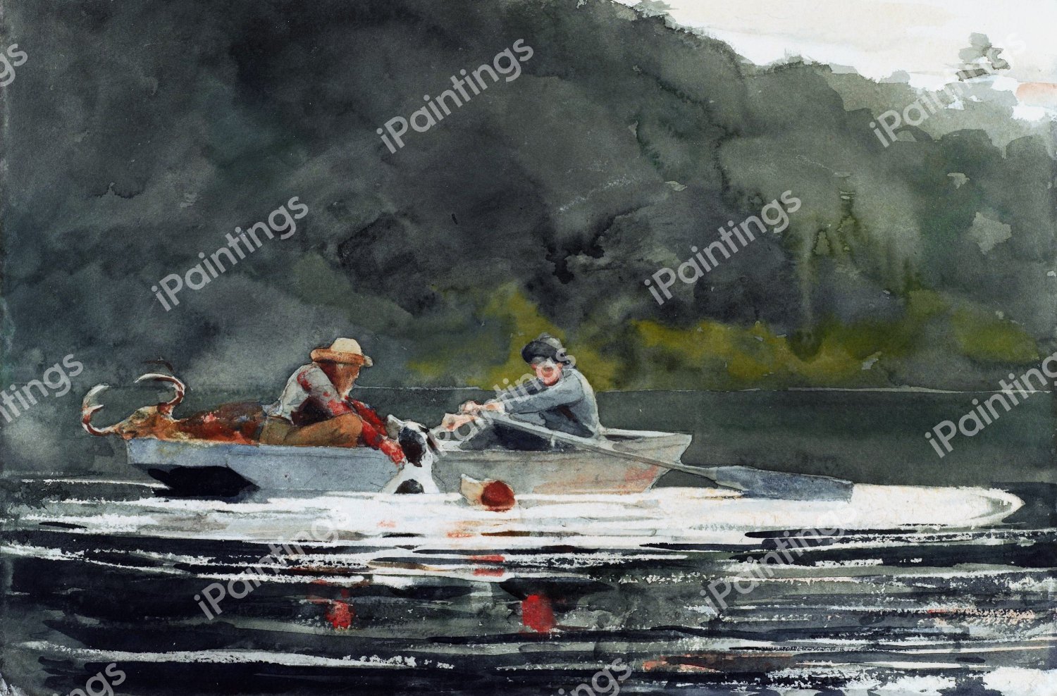 The End of the Hunt. The painting by Winslow Homer